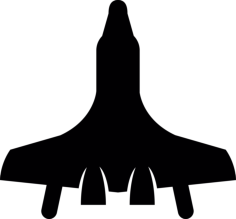 Fighter Jet Plane Outline Icon Svg Set, Free Vectors File